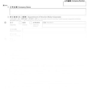 2016年香港表格NAMA4 - 委任合併後的公司的董事通知書