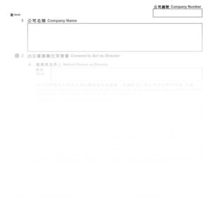 2016年香港表格NNC3 - 出任首任董事職位同意書